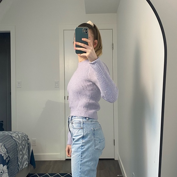 Twik - Light Purple Sweater - Small - Knit - Cropped - Picture 3 of 3